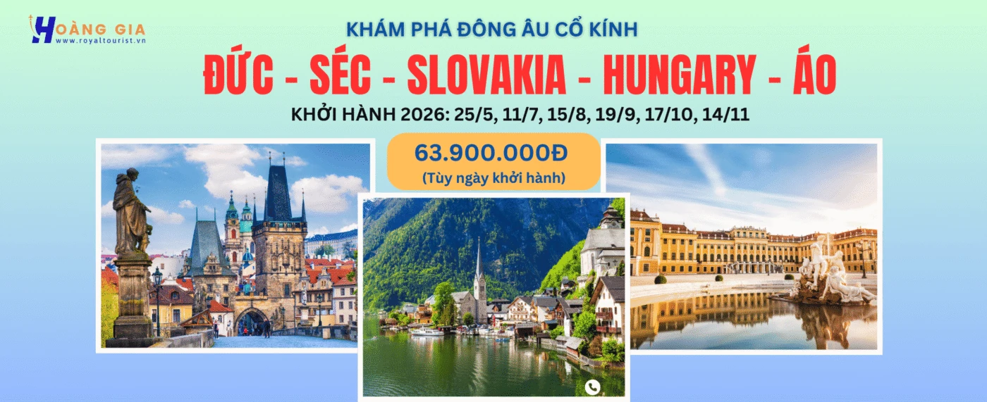 Banner hành trình Đức, Séc, Slovakia, Hungary và Áo năm 2026