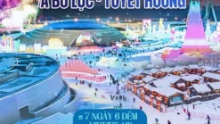 Ảnh ghép giới thiệu Cáp Nhĩ Tân, Á Bố Lực và Tuyết Hương - Royal Tourist