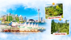 Ảnh ghép giới thiệu Vancouver, Victoria và vườn Butchart tại Canada - Royal Tourist